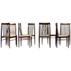 Elegant Set of Eight Danish Dining Chairs in Mahogany 7