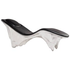 Vintage MAD Martian Chaise Lounge by Ma Yansong MAD Architects Aluminum and Leather