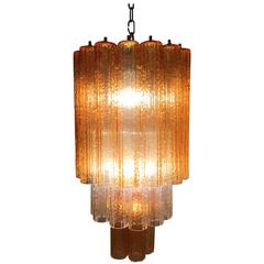 Venini Three-Tier Tronchi Chandelier by Toni Zuccheri, Italy, circa 1960 11