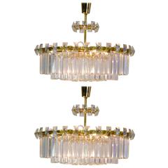 Austrian Midcentury Glass  Chandelier by Oswald Haerdtl for J. & L. Lobmeyr