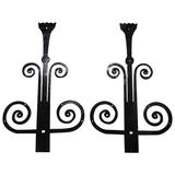 Good Pair of Gothic Revival Cast Iron Hinges