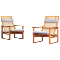 Beautiful Pair of Lounge Chairs by Borge Mogensen for Fredericia