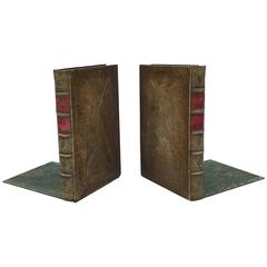 1940s Leather Book Bookends, Pair 7