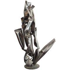 Welded Steel Sculpture by Albert Feraud, 1979 4