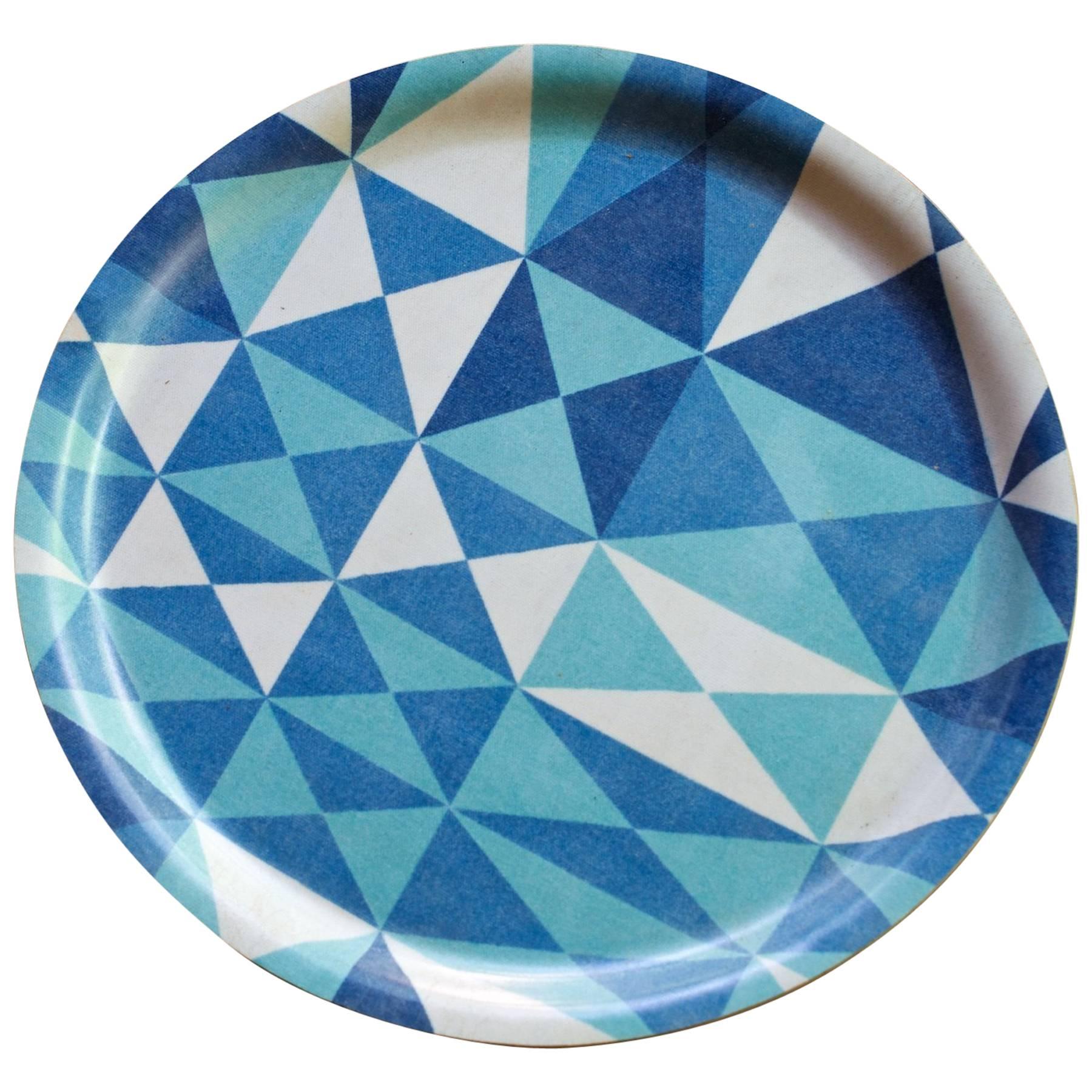 Plateau en contreplaqué géométrique Viola Grasten NK Textile Studio Pythagoras de Sven Markelius en vente