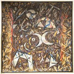 Richard Texier XL Abstract Oil Painting 1
