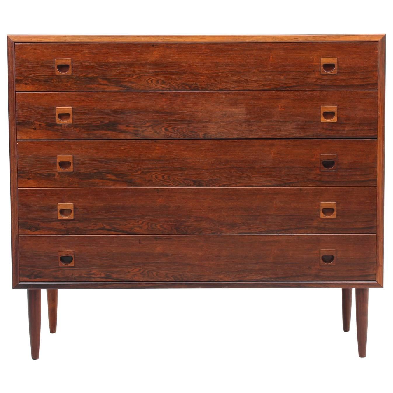Rosewood Chest of Drawers by Brouer Møbelfabrik - Large Size For Sale