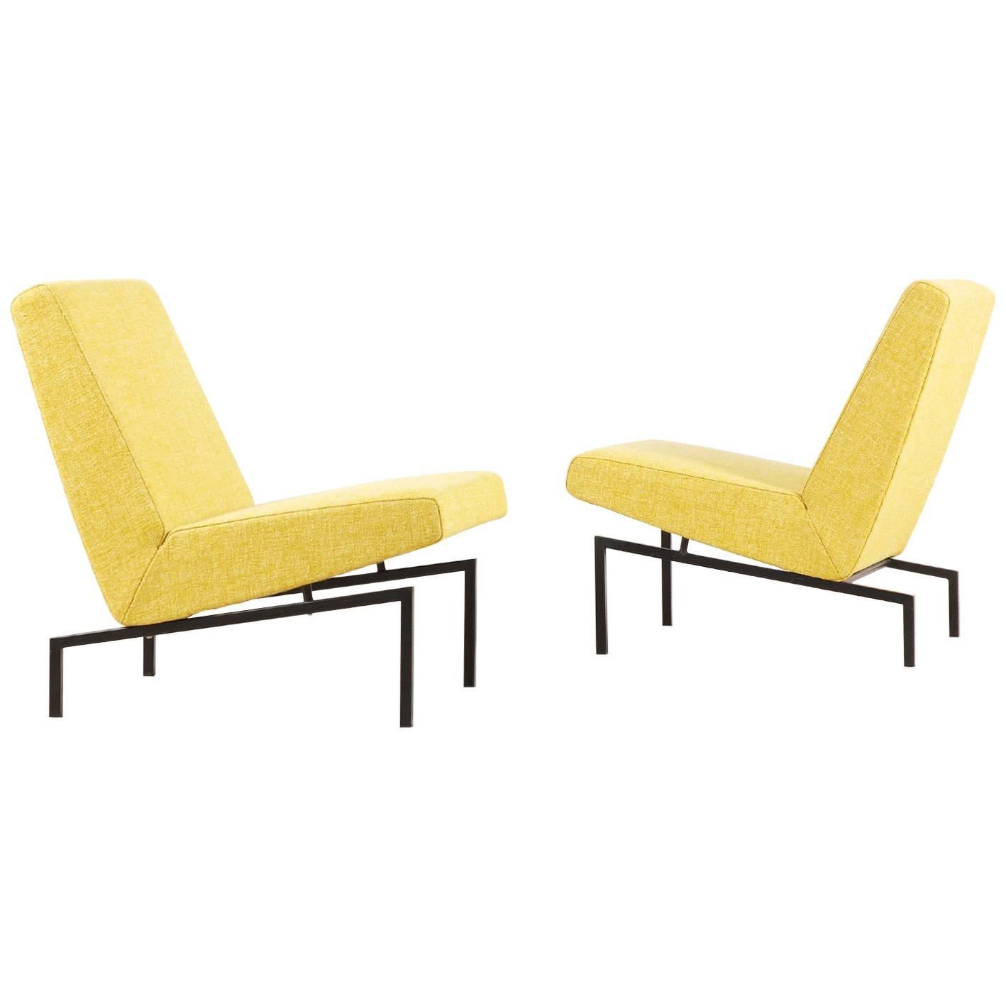 Joseph-André Motte Pair of Tempo Low-Chairs for Steiner, France, 1960s