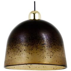 Beautiful Brown & Amber Mid-Century Peill & Putzler Pendant Lamp, Germany, 1970s 11