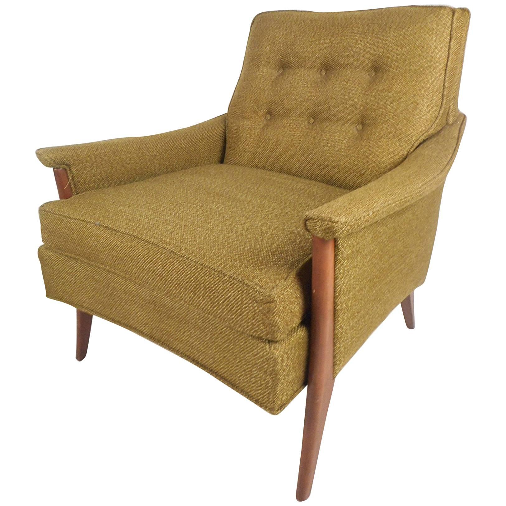 Mid-Century Modern Tufted Lounge Chair by Kroehler Mfg Co
