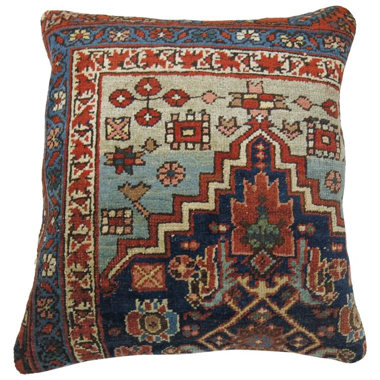 Antique Persian Bidjar Rug Pillow at 1stDibs