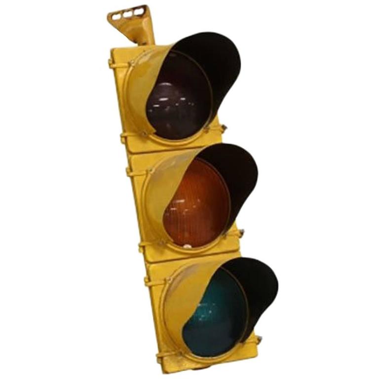 Vintage Yellow Traffic Light at 1stDibs vintage stop light, vintage