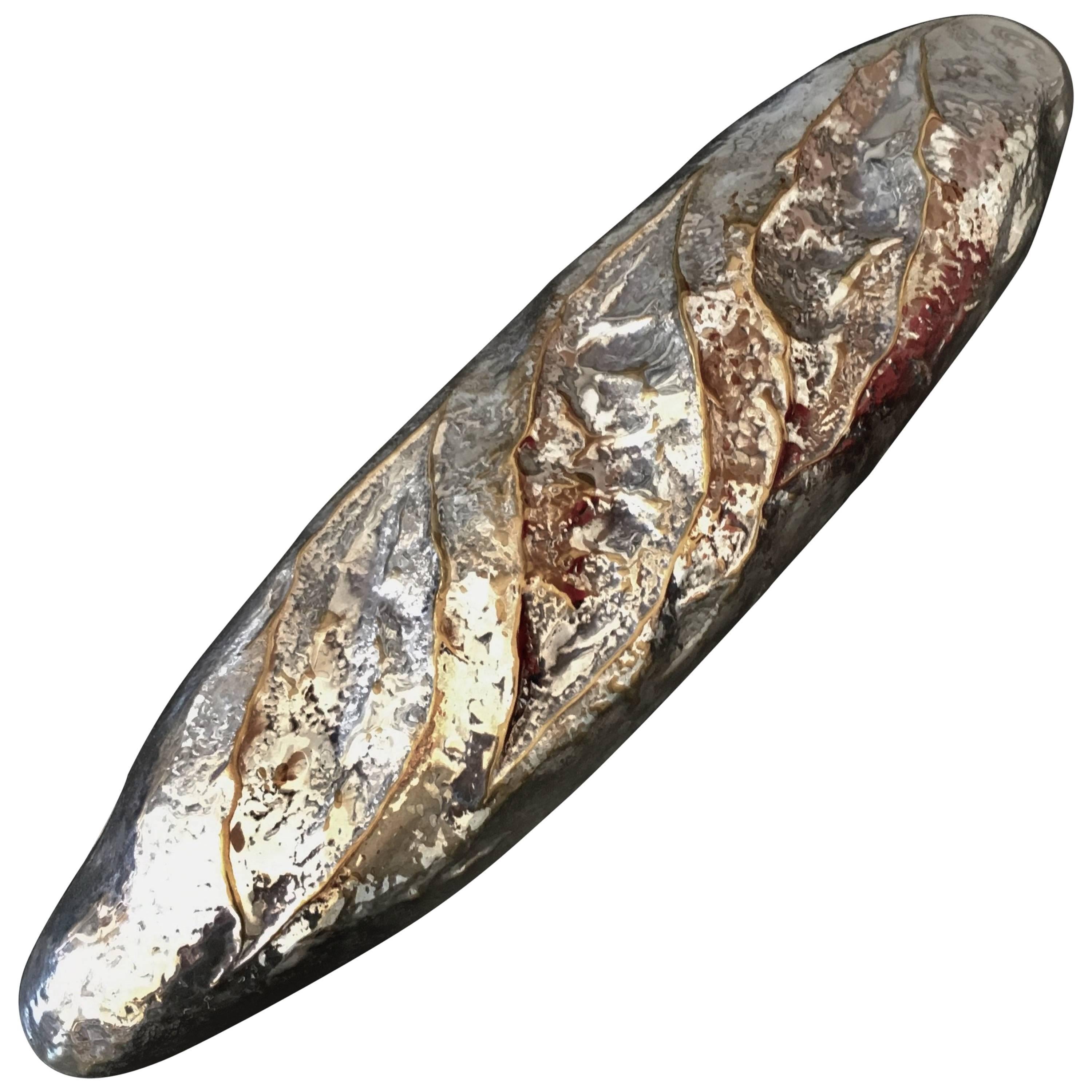 Silver Plated Box "Baguette", France, circa 1950 For Sale