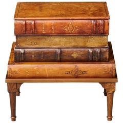 Italian 'Faux Stacked Leather Volume' Low Table 11