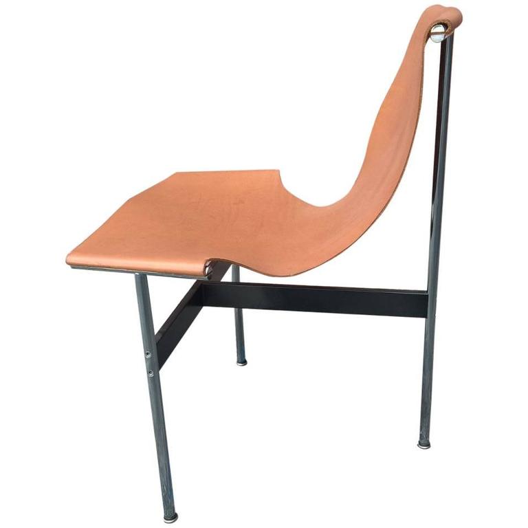 Katavolos Leather Sling T Chair For At 1stdibs William Katavolos Leather Sling T Chair