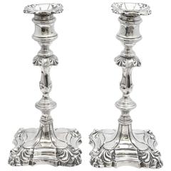 Pair of Sterling Silver William IV Candlesticks Dated 1835