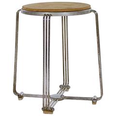 Die-Cast Aluminium and Chrome Stool by Alpax 3