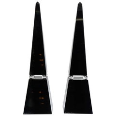 Pair of Pyramids in Murano Glass signed « A.Dona Murano »