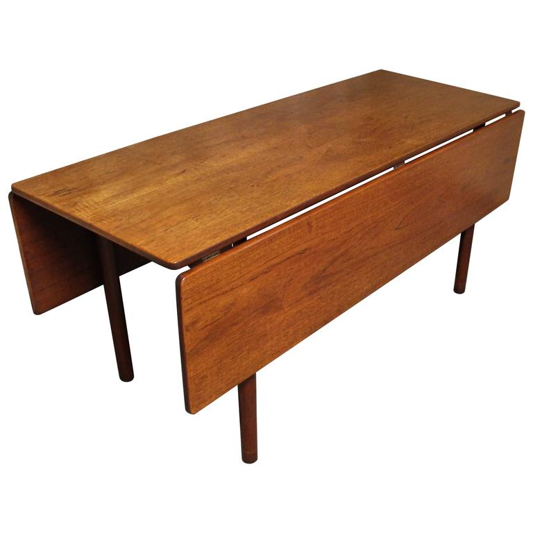 Børge Mogensen Danish Teak Fredericia Drop Leaf Dining Table For Børge Mogensen Danish Teak Fredericia Drop Leaf Dining Table For