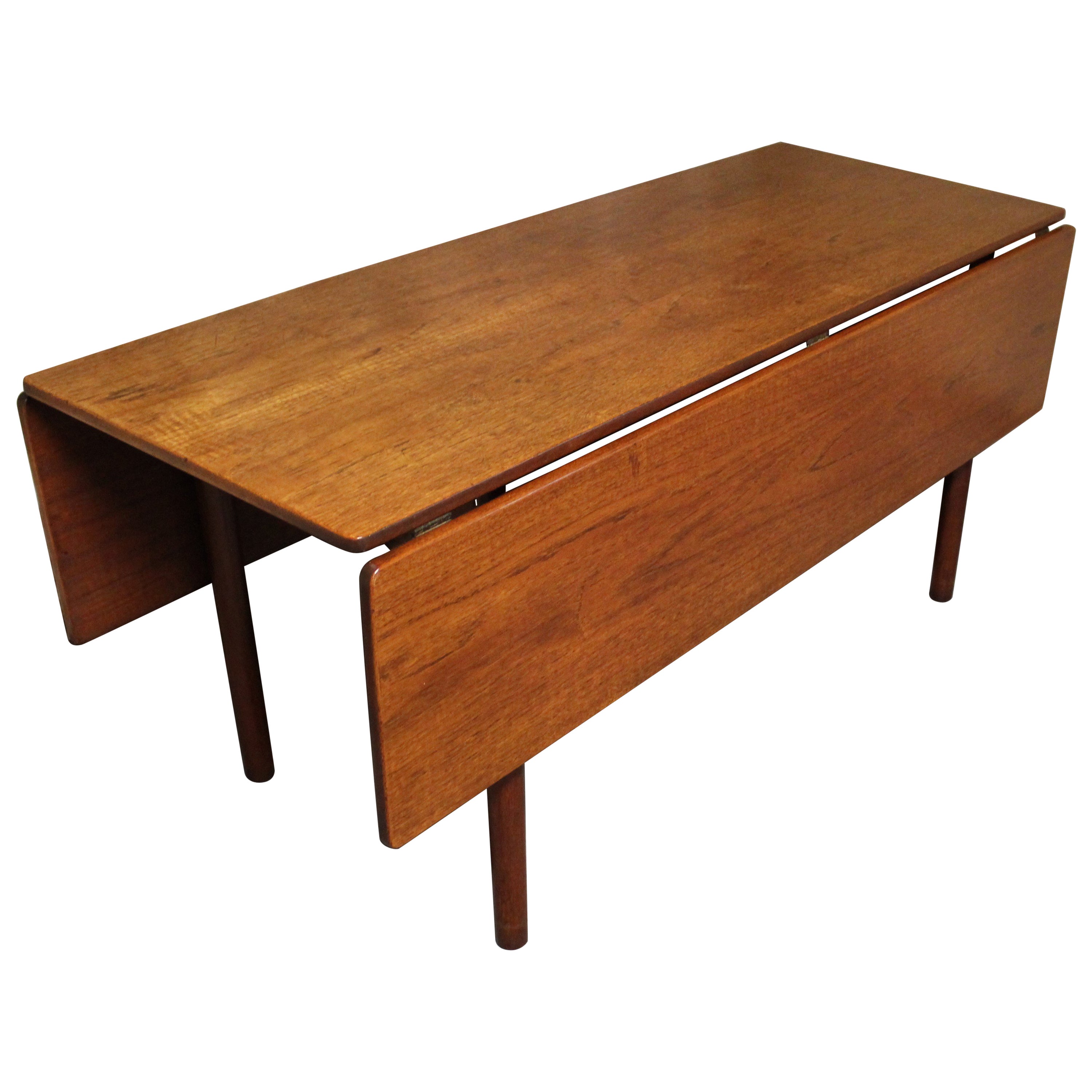 Danish Drop Leaf Dining Table, Ox Art at 1stDibs