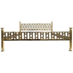 Stunning Brass Scukptural Form Double Bed by Luciano Frigerio, 1970, Italy