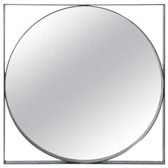 Round Iron Mirror with Square Iron Frame 11