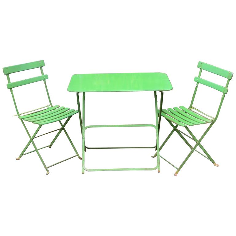French Metal Bistro Table And Chairs At 1stdibs French Metal Bistro Table And Chairs For
