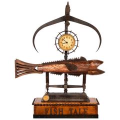 Fish Tale Folk Art Assemblage Sculpture