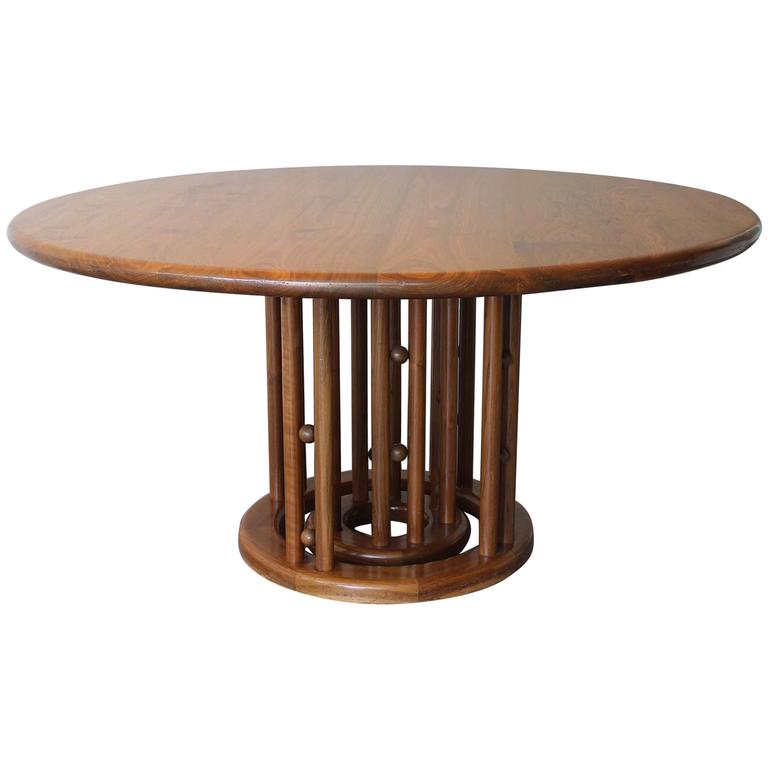 Solid Walnut Dining Table For Sale at 1stdibs