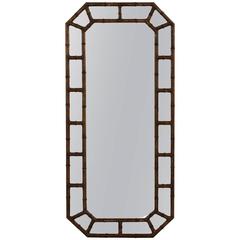 Midcentury Faux Bamboo Mirror