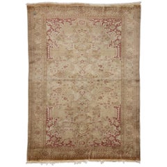 Retro Persian Ardabil Rug with Rustic Artisan Shabby Chic Style