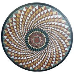 Italian Pietra Dura, Circular Marble Table Top