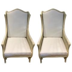 Pair of Ficks & Reed 1960s Bamboo and Cane Armchairs 1