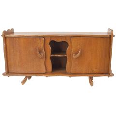 French Rustic Adirondack Style Chipped Pine Sideboard