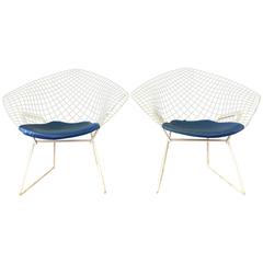 Pair of Vintage Harry Bertoia Diamond Chairs for Knoll