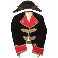 Rare uniforme américain de la guerre de 1812 et chapeau bicorne