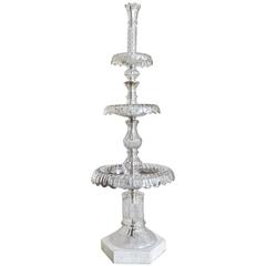 Monumental 19th Century Baccarat Crystal Table Fountain