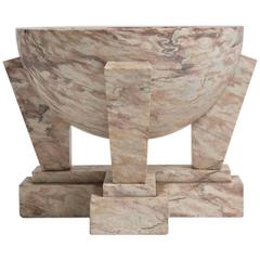 Art Deco Carved Marble Fountain Basin or Planter 5