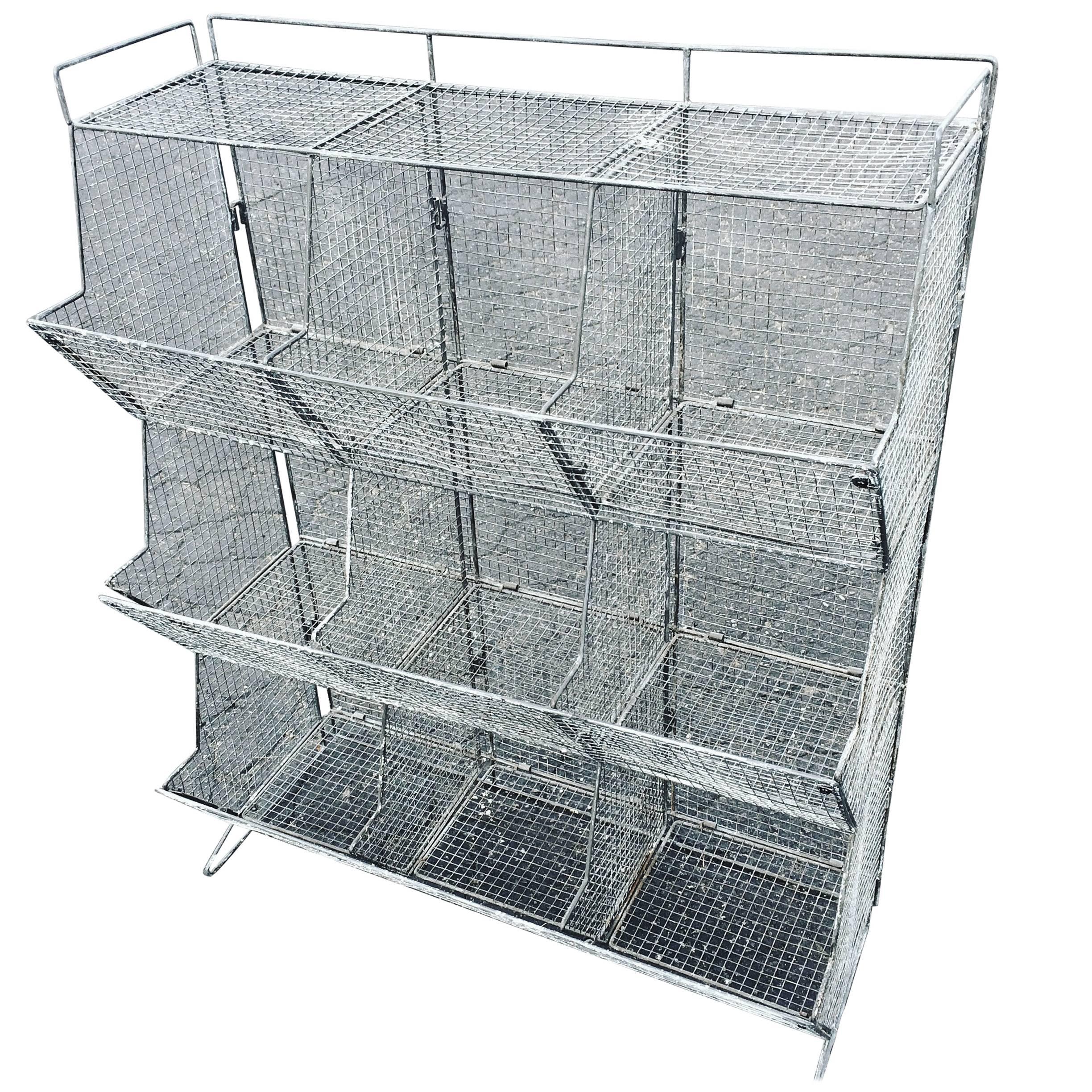 Industrial Style Wire Mesh Storage Bin