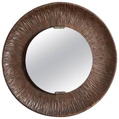 Lorenzo Burchiellaro 1960s Copper and Glass Mirror