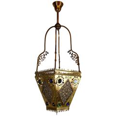 Victorian Aesthetic Movement Jewelled Hall Lantern