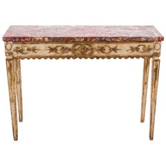 18th Century Italian Neoclassical Parcel Gilt Console