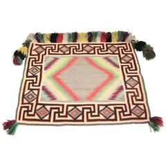 Antique Rare Early 20th Century Tees Nos Pos Navajo Indian Weaving