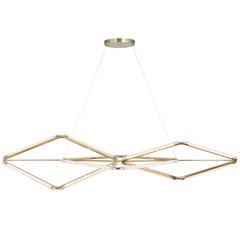 Bec Brittain Zelda Links, Customizable Brass Chandelier with Glass Diffusers 9