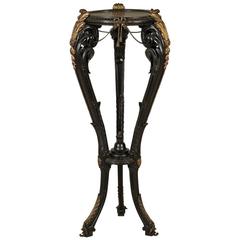 Wood and Bronze 19th Century Neo Renaissance Tripod, Italy