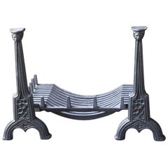 English Gothic Style Fire Grate or Fire Basket