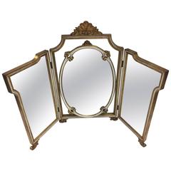 Romantic Italian Giltwood Dressing Mirror