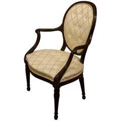 Antique Mahogany Hepplewhite Elbow Chair