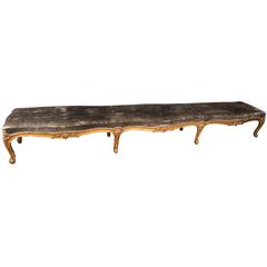 French Antique Baroque Bench Seat, circa 1860 3