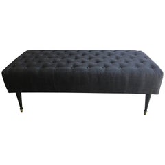 Handsome Tufted Upholstered Bench Coffee Table